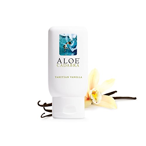 Aloe Cadabra Organic Flavored Personal Lubricant, Natural Edible Lube for Couples Pleasure, for Wonen & Men, Tahitian Vanilla, 2.5oz