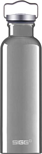 Sigg - Cooper Aluminum Water Bottle - Original Silver - With Screw Cap - Leakproof - Lightweight - BPA Free - 25 Oz