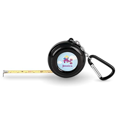 Personalized Girl Flying on a Dragon Pocket Tape Measure - 6 Ft w/Carabiner Clip