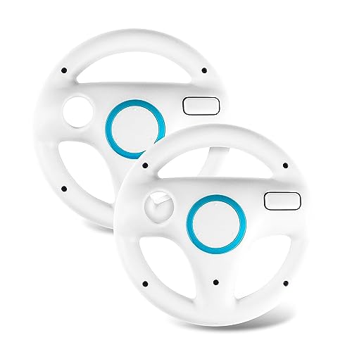 Beastron Mario Kart Racing Wheel, 2 Sets White Color Bundle