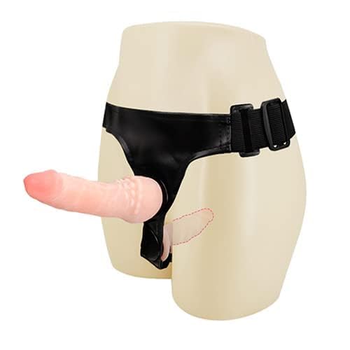 7inch Double Strapons Beginner Set Double Rod Realistic Silicone Massager for Women to Use on Men, Couples Adjustable Waist Leather Double Pleasure for Relax, Suction Cup for Handheld Play