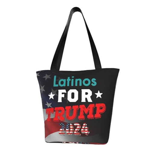 Latinos For Trump 2024 Donald Trump 2024 Fashion Shoulder Bag Large Capacity For Man Or Woman