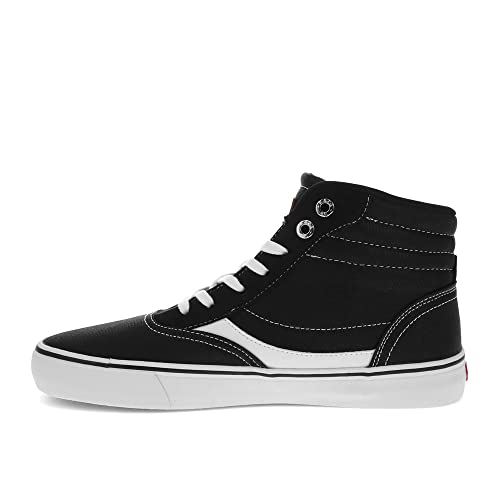 Levi's Mens Lance Mid CT CVS UL Canvas and Vegan Suede Casual Lace Up Sneaker Shoe, Black/White, 10.5 M