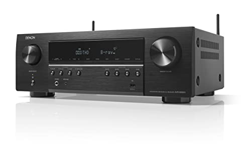 Denon AVR-S660H 5.2 Ch AVR - 75 W/Ch (2021 Model), Advanced 8K Upscaling, 3D Audio - Dolby TrueHD, DTS:HD Master & More, Wireless, Built-in HEOS, Alexa, Receiver
