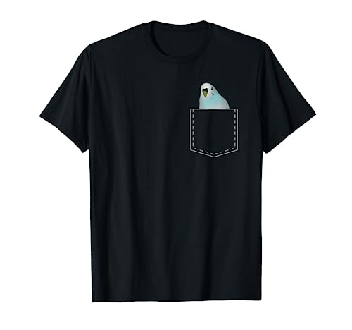 Cute Pocket Budgie T Shirt Parakeet Parrot Lover Gift Idea T-Shirt