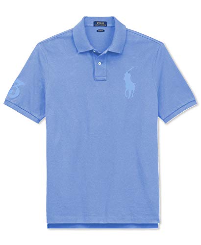 Polo Ralph Lauren Men's Classic Fit Big Pony Logo Polo Shirt (Large, Light Blue)