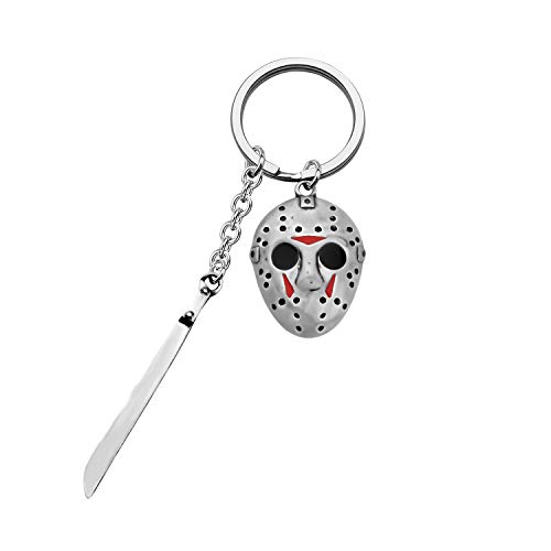 KEYCHIN Jason Machete Keychain Movie Fans Gift Thriller 80's Horror Jewellery Halloween Gift(Jason Machete keychain)