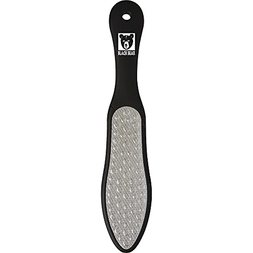 ForPro Black Bear Stainless Steel Pedicure File - Callus Remover Foot File- Double-Sided Professional Quality File for Heels and Feet- 10.5’’ L