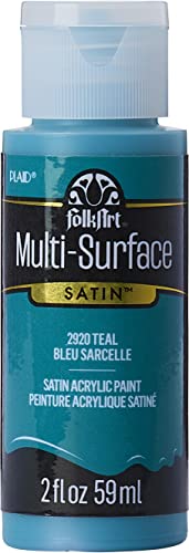 FolkArt Multi-Surface Paint in Assorted Colors (2 oz), 2920, Teal