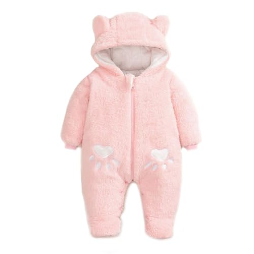 Simplee kids Baby Infant Boy Girl Winter Warm Snowsuit Outwear Newborn Hooded Footed Romper Jumpsuit for 0-3 Months
