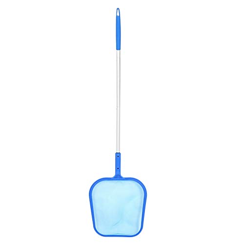 Professional Leaf Rake Mesh Frame, Smooth Corner Design Swimming Pool Tools Swimming Pool Skimmer with Rod for Kids Pool for Pond