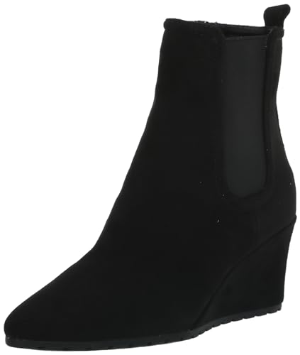 Anne Klein Women's Viki Fashion Boot, Black Suede, 7.5