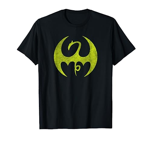 Marvel Iron Fist Distressed Dragon Logo Graphic T-Shirt