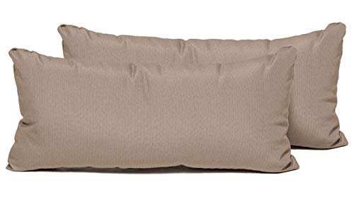 TKC Outdoor Throw Pillows Rectangle in Wheat (Set of 2)