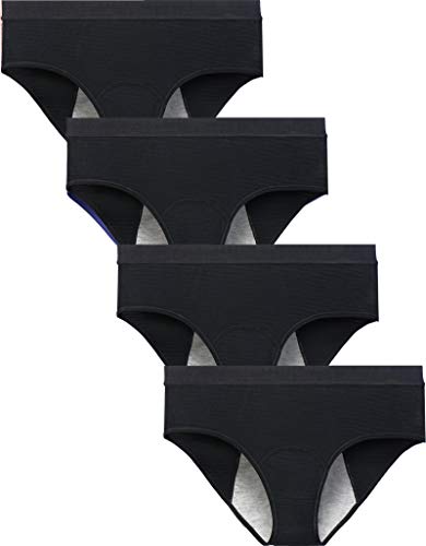 HELLOVE Period Panties Mesh Cotton Menstrual Leak Proof Underwear Incontinence Bikini for Teen Girls,Women(H-7-4-1, X-Large)