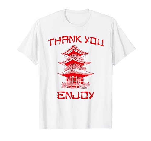 Chinese Take Out Thank You Enjoy Halloween Costume 2023 T-Shirt
