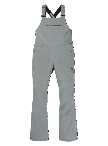 Burton Women's Avalon Stretch 2L Softshell Bib Pants, Sharkskin, Large