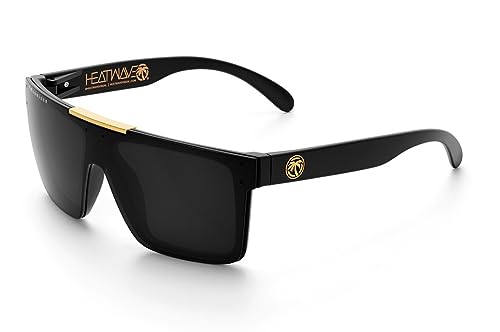 Heat Wave Visual Quatro Sunglasses Black with Gold Bar