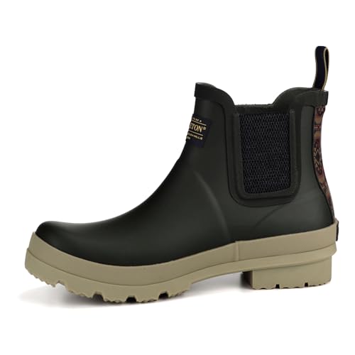 Pendleton Harding Men's Chelsea Rain Boots, Premium Rubber, No-Slip Sole, Green, 11M US