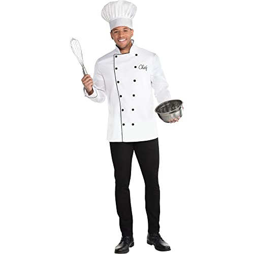 Master Chef Kit for Adults, Halloween Costume Set, One Size, with Hat and Whisk