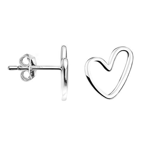 SOFIA MILANI - Women's Earrings 925 Silver - Heart Stud Earrings - 20816