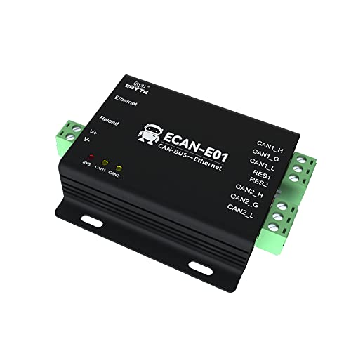 CAN to Ethernet Protocol Converter Industrial Grade ECAN-E01 RJ45 DC 8V~28V TCP/UDP CAN2.0 10/100M Port Isolation
