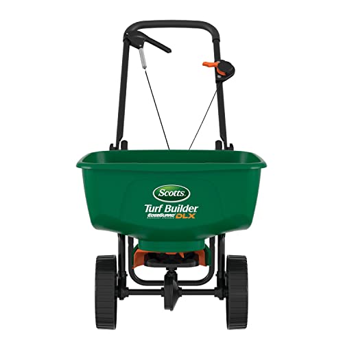 Scotts Turf Builder EdgeGuard DLX Broadcast Spreader for Seed, Fertilizer, Salt, Ice Melt, Holds up to 15,000 sq.ft. Product