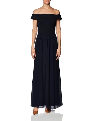 Adrianna Papell Women's Crepe Chiffon Gown, Midnight, 6