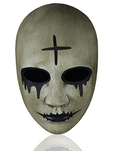 Ubauta Purge Mask for Adult Halloween costumes: Scary Horror Cross Face Masks for Masquerade Mardi Gras Party Cosplay