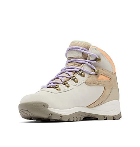 Columbia Women's Newton Ridge Plus Waterproof Amped, Light Sand/Peach, 9