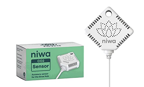 Niwa CO2 Sensor, Compatible with All Grow Hub Models & NOT an Independent Sensor. CO2 Sensor Comes with All preexisting Niwa Readings (VPD, Temperature, Humidity, Dew Point & Light Level).