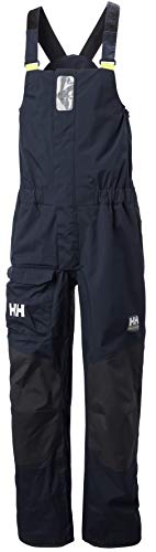Helly-Hansen Pier 3.0 Coastal Sailing Bib Overalls for Men - Waterproof, Windproof, and Breathable, with Mesh Lining and Reinforced Seat and Knees, 597 Navy - Medium