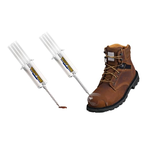 Tuff Toe Boot Protector Guard Cover Dip, BROWN Waterproof Shoe Repair Glue - 2 Pack of Adhesive Guards