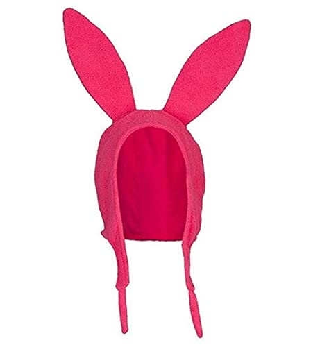 Family Bob's Louise Rabbit hat Women/Girls Winter Warm Halloween Windproof Rabbit Long Ears Cap (A-Pink, L)