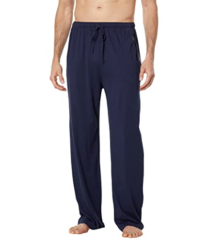 POLO RALPH LAUREN Enzyme Lightweight Cotton Sleepwear Relaxed Fit PJ Pants Cruise Navy Polo Yellow Pp LG
