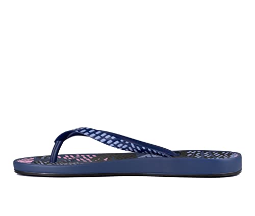 Ipanema Women's Ana Nature VII Flip Flop - Comfortable & Stylish Summer Sandal with Anatomic Footbed & Non-Slip Sole, Blue/Pink, 8