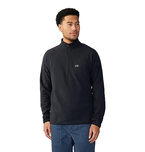 Mountain Hardwear Men's Microchill 1/4 Zip Pullover, Black, Large