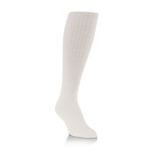 World's Softest Men's / Women's Classic Collection Over-the-Calf Socks, Pair, Medium, White