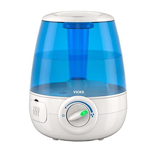 Vicks Filter-Free Ultrasonic Cool Mist Humidifier, Medium Room, 1.2 Gallon Tank-Humidifier for Baby and Kids Rooms, Bedrooms and More.