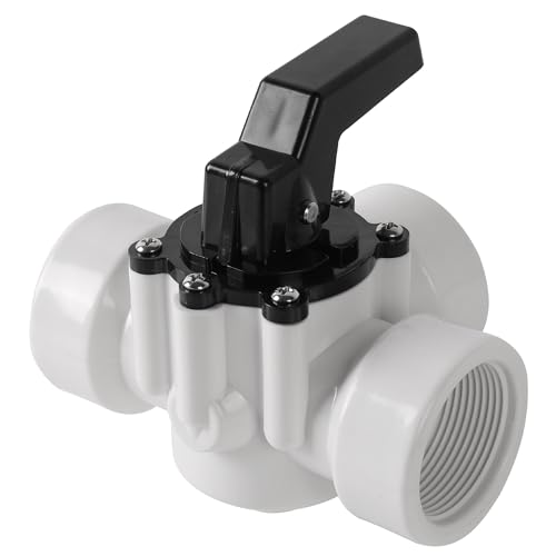 Aussio 3 Way Swimming Pool Diverter Valve 1 1/2 Inch Female Threaded Replacement Valve for Pools and Spas Three-way Valve Pool Hose Connector Above Ground Pool Hoses and Fittings