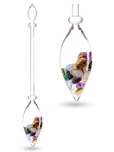 VitaJuwel Gemstone Vial 5 Elements with Amethyst, Rose Quartz, Chalcedony, Petrified Wood & Ocean Agate