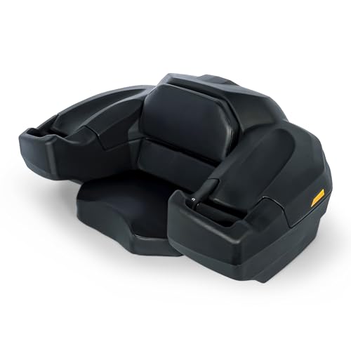 Black Boar Camco UTV/ATV Rear Storage Box and Lounger | Features Over 7 Cubic Ft of Storage Space & Adjustable Latches | Includes Stainless Steel Lock w/Keys | Compatible w/Most Tubular Racks (66010)