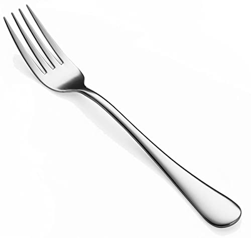 Dinner Forks Set of 8, Stainless Steel Silverware Forks 8-Piece, Modern Flatware Cutlery Forks, Mirror Polished and Dishwasher Safe, 8.05 Inches