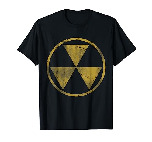 Fallout Nuclear Symbol Retro Fade Distressed T-Shirt