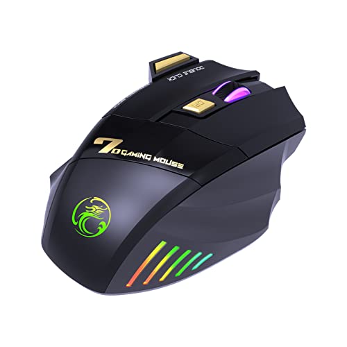 CENGNIAN Gaming Mouse, Wireless Mouse Gaming with RGB Backlit, Bluetooth Mouse（Bluetooth 5.1+USB） 2.4G Noiseless Wireless Mouse with USB Receiver, PC Gaming Mice, Programmable Mouse for Windows/Mac