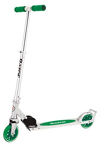 Razor A3 Kick Scooter for Kids - Larger Wheels, Front Suspension, Wheelie Bar, Lightweight, Foldable, and Adjustable Handlebars