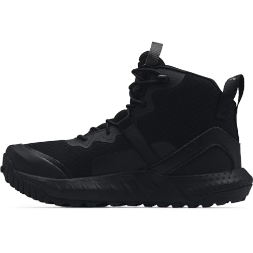 Under Armour Women's Micro G Valsetz Mid Military and Tactical Boot, Black (001)/Black, 8.5