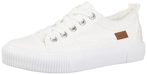 Blowfish Malibu womens Clay Sneaker, White Smoked 16oz Canvas, 8.5 US