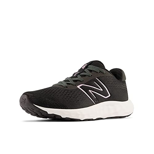 New Balance Women's 520 V8 Running Shoe, Black/White, 9.5