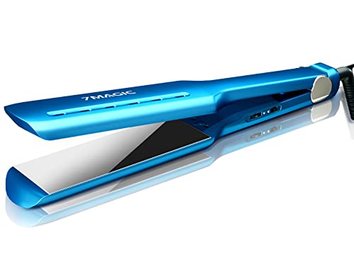 Nano Titanium Hair Straightener, 1.7' Wide Flat Iron for All Hair Types, MCH Straightening Iron for Fast Straightening, Flat Iron Hair Straightener with 5 Temp, Hair Iron with Dual Voltage
